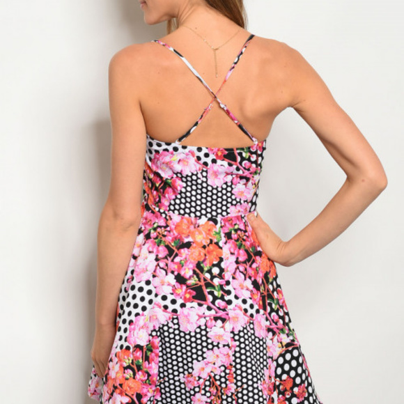 PRINTED SKATER DRESS - Picture 2 of 6